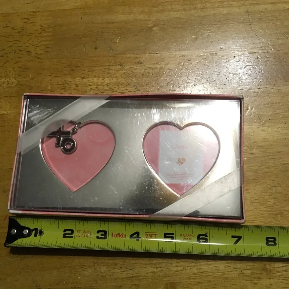 Pink Heart Trinket Dish Set with Charm - Unbranded